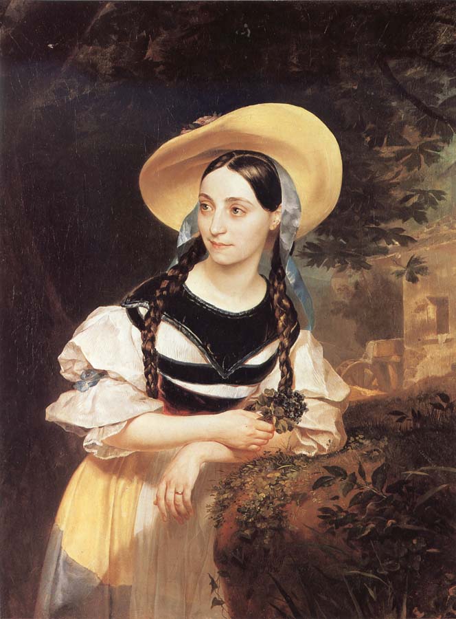 Portrait of Fanni Persiani-Tachnardi as Amina in bellini-s opera la sonnabula